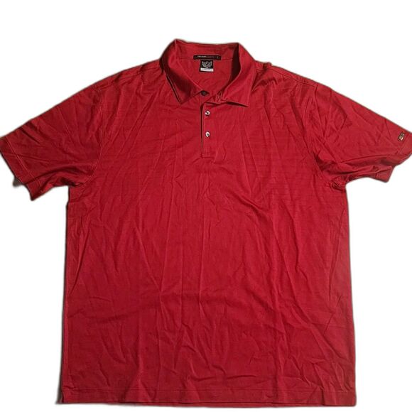 Nike Shirt Mens XL Red Tiger Woods Golf Collection Lakeridge Polo Short Sleeve - Picture 1 of 7